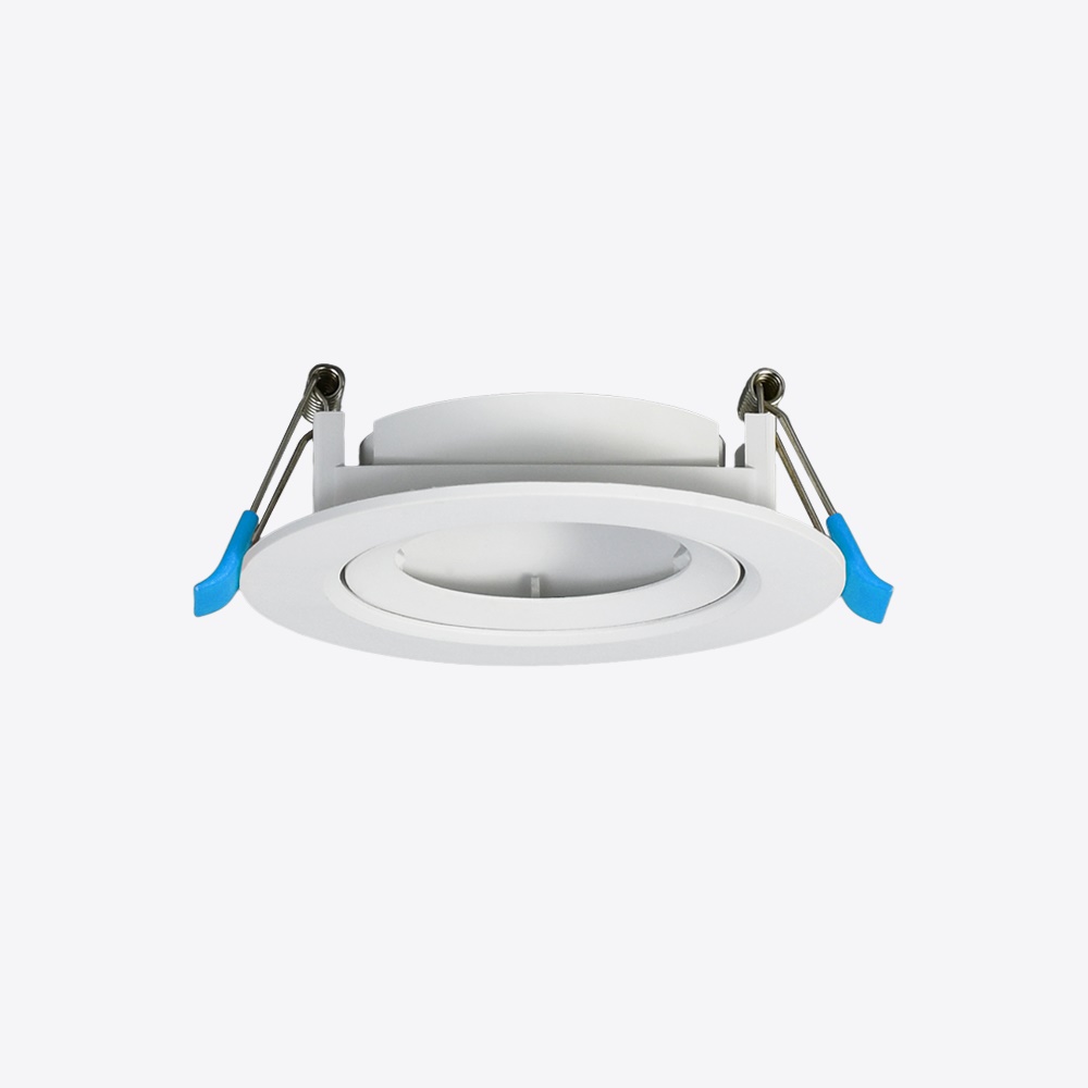 Ghiera rotonda orientabile plastica bianca per sistemi illuminazione regolabile