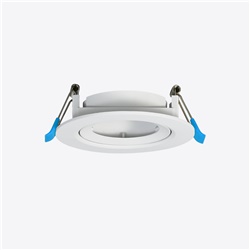 Ghiera rotonda orientabile plastica bianca per sistemi illuminazione regolabile