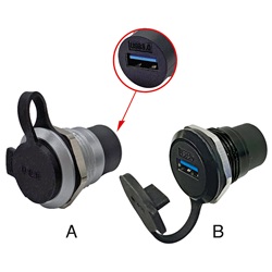 Presa USB 3.0 femmina/femmina da pannello finitura silver alta velocità per installazioni professionali