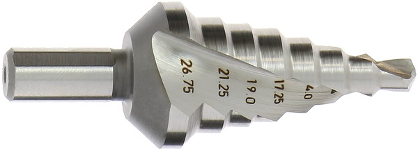 Punta a gradini PG7-21 marcata laser codolo 3 facce Ø10 mm per installazioni elettriche rapide e precise