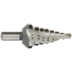 Punta a gradini PG7-21 marcata laser codolo 3 facce Ø10 mm per installazioni elettriche rapide e precise