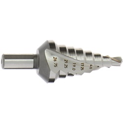Punta a gradini PG7-21 marcata laser codolo 3 facce Ø10 mm per installazioni elettriche rapide e precise