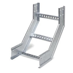 Deviazione canalina portacavi 90° verticale H100 acciaio zincato per impianti elettrici