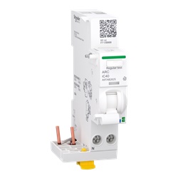 Blocco AFDD Active Acti9 ARC iC40 1P+N 25A per protezione archi elettrici quadro modulare