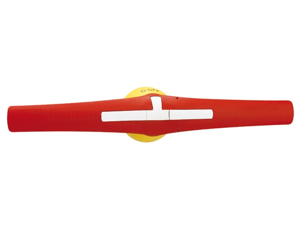 MANIGLIA BLOCCOPORTA GIALLO/ROSSA
