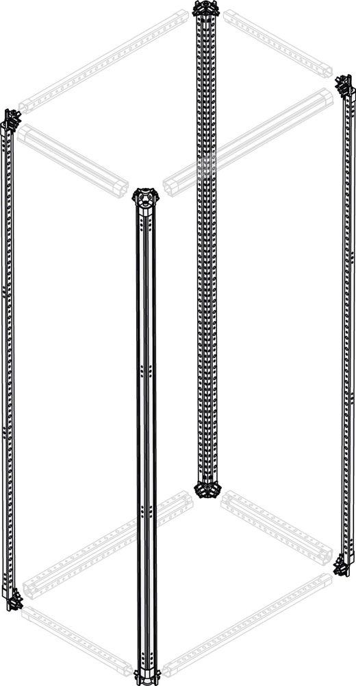 Montanti acciaio inox e lamiera zincata H1800mm per applicazioni elettriche robuste e resistenti