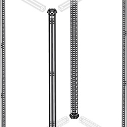 Montanti acciaio inox e lamiera zincata H1800mm per applicazioni elettriche robuste e resistenti