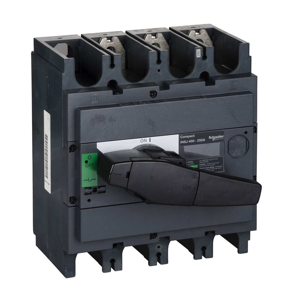 Manopola nera INSJ400 250A 3 poli per controllo apparecchiature elettriche industriali