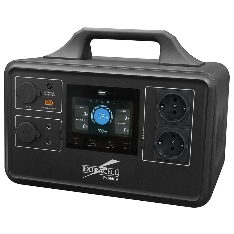 Power Station Extracell 1200W alimentazione elettrica portatile compatta robusta uso domestico e professionale