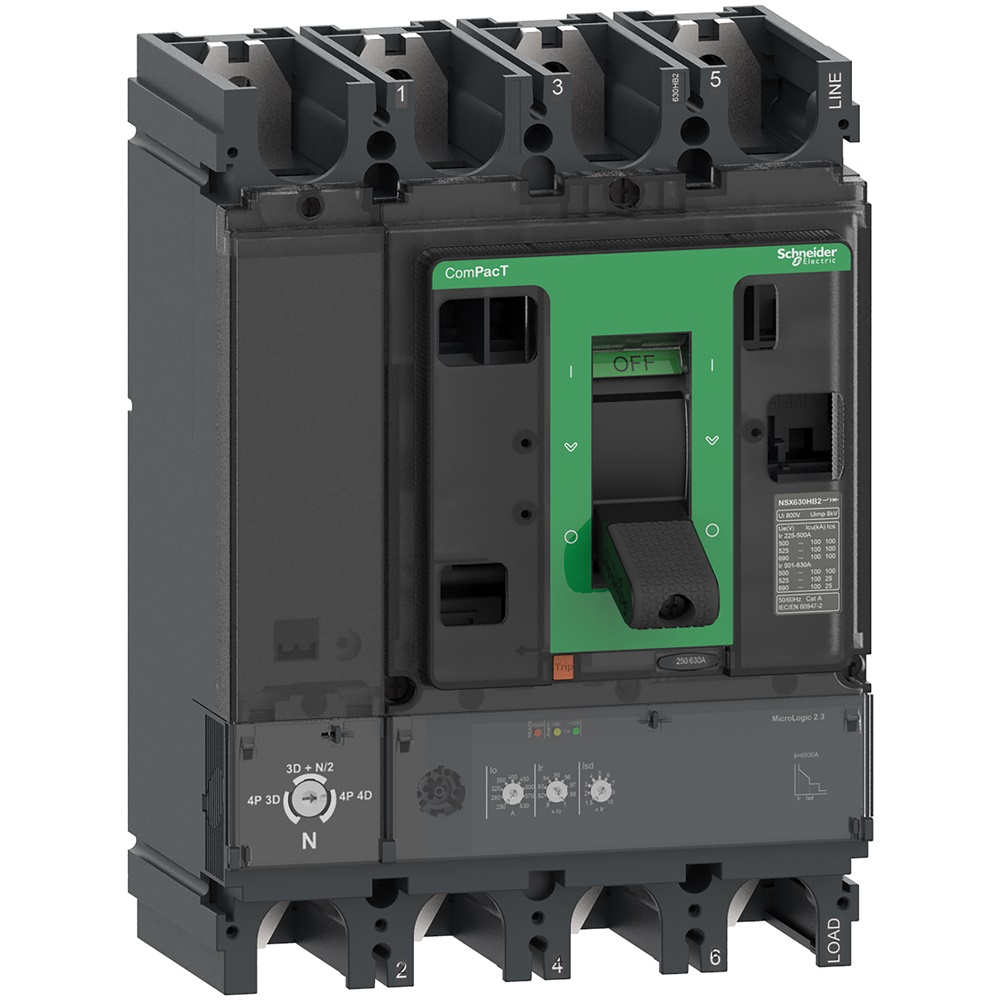 NSX630HB1 75KA MLOGIC-2.3 630A 4P4R