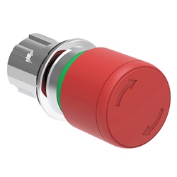 Pulsante fungo 30mm rosso sgancio rapido rotazione ISO1 per emergenza industriale