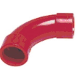 CURVA 90  IN ABS COLORE ROSSO AMPIO