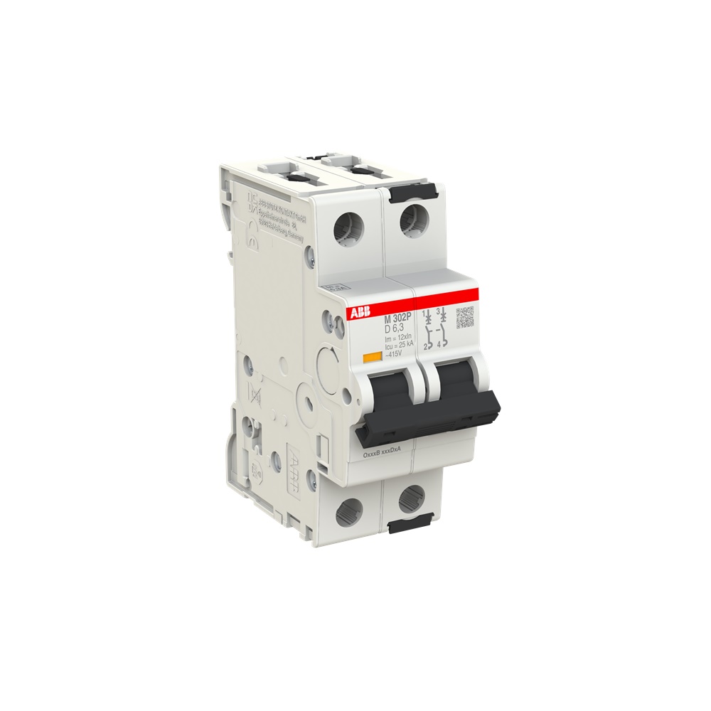 Interruttore magnetico MCB 2P 6,3A protezione cortocircuiti impianti elettrici industriali