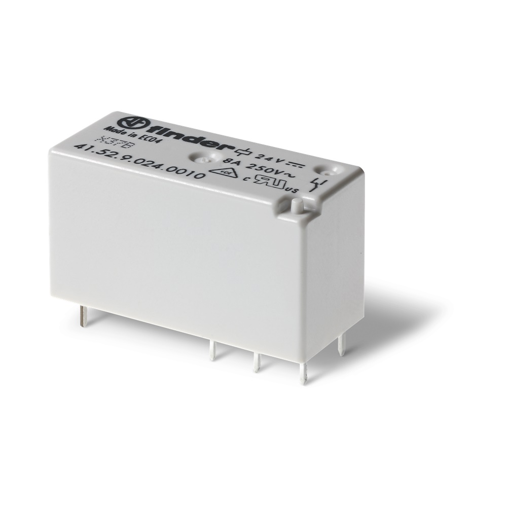 Mini relè 2 contatti 8A 24V AC circuito stampato automazione industriale