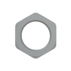 Ghiera nylon PA6 M20x1.5 grigia filettatura metrica per impianti elettrici professionali