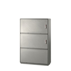 Armadio SMC vetroresina IP55 IK10 doppio vano con telaio ancoraggio per installazione industriale