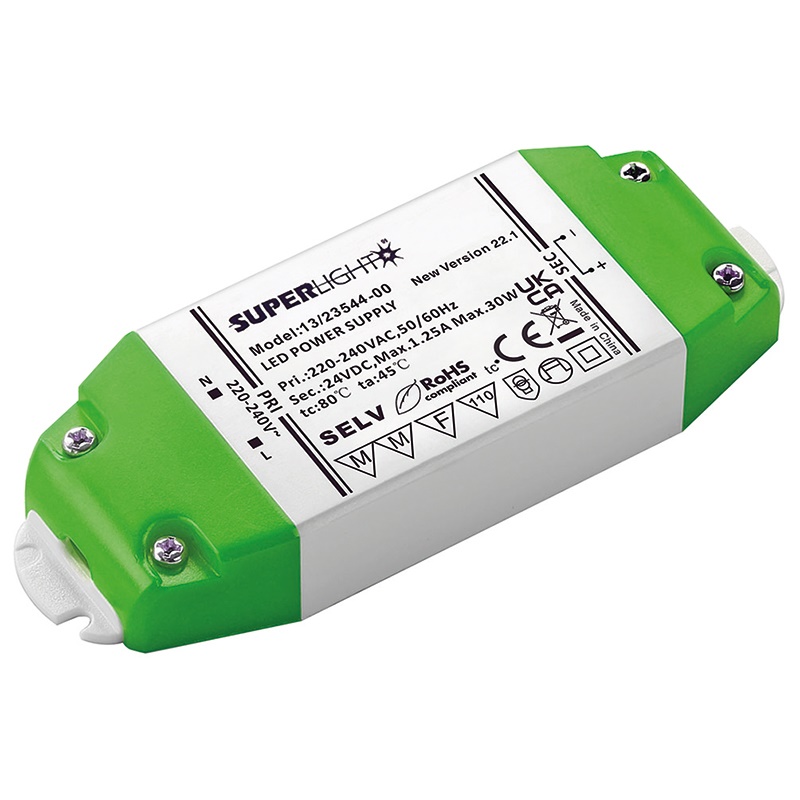 Driver CV 30W 24VCC IP20 compatto efficiente per illuminazione bassa tensione ambienti interni