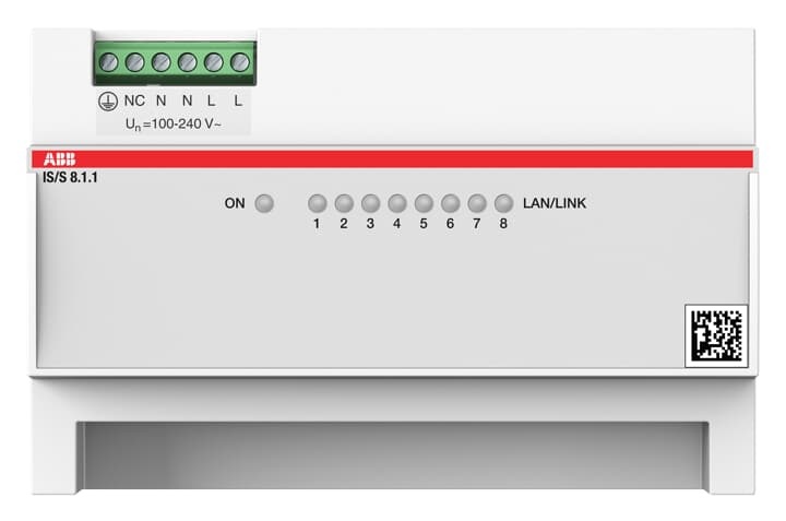 Switch IP 8 porte Fast Ethernet 10/100 Mbps per installazione su guida DIN in quadri elettrici