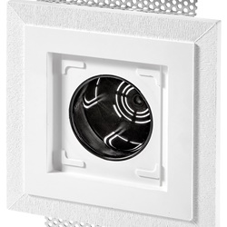 Scatola incasso rotonda 2 moduli ø60 mm cornice gesso filomuro Exé pareti leggere