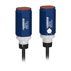 Sensore fotoelettrico cilindrico plastica PNP 24V cavo 2m per automazione industriale