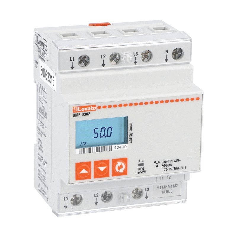 Contatore energia trifase 80A 4 unità M-Bus inserzione diretta multimisura