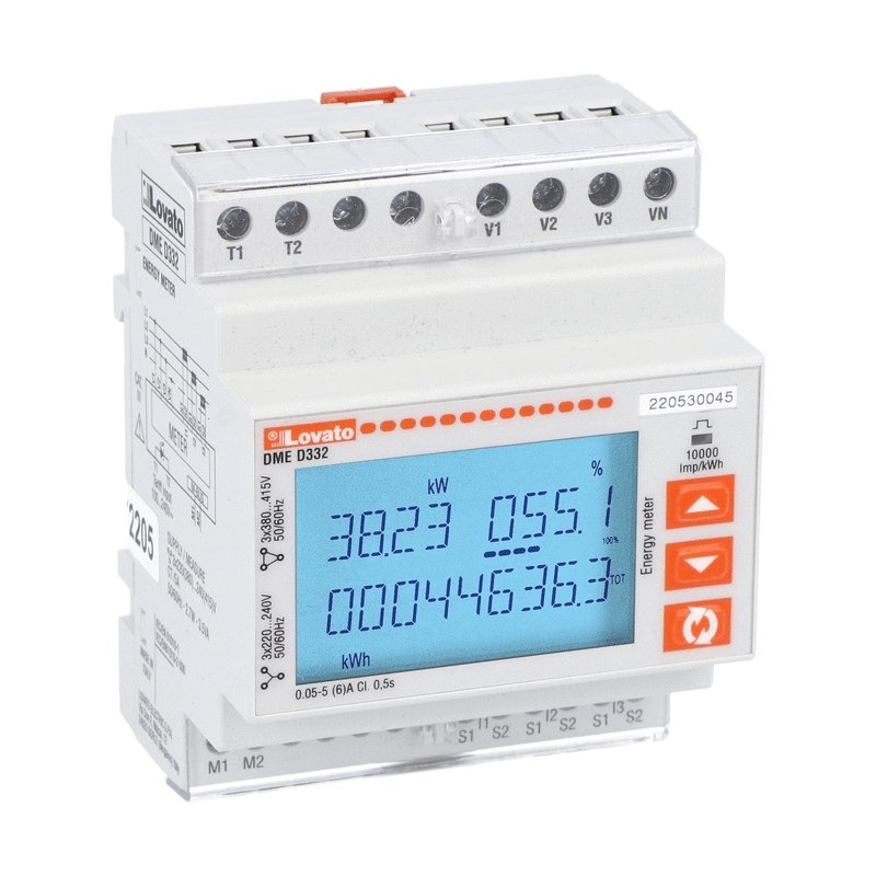 Contatore energia trifase 5A 4U M-Bus multimisura inserzione TA non espandibile