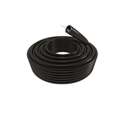 Tubo corrugato nero diametro 25 mm flessibile resistente per protezione cavi elettrici ambienti civili industriali