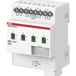 Attuatore modulare KNX 4 canali 16A controllo carichi resisitivi per automazione domestica e commerciale