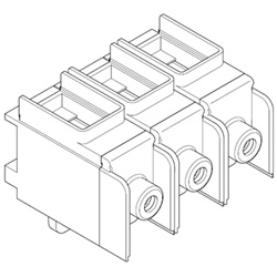 Morsetto esterno 3 poli 160A per cavi flessibili e rigidi connessioni elettriche sicure industriale
