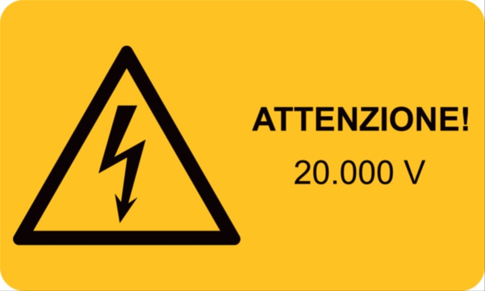 Etichetta avvertimento WST-LAY 120x200 mm per macchinari e impianti