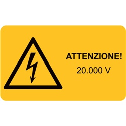 Etichetta avvertimento WST-LAY 120x200 mm per macchinari e impianti