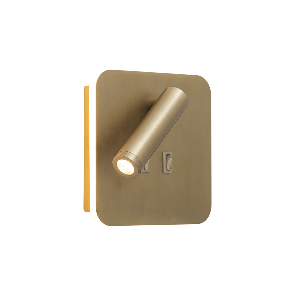 Applique LED 9W bronzo orientabile luce lettura IP20 interno design moderno