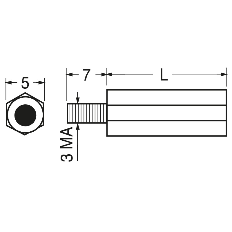 Distanziatore esaustivo 13 mm vite 7 mm 5 fori per impianti elettrici precisione e sicurezza