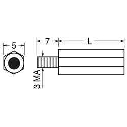 Distanziatore esaustivo 13 mm vite 7 mm 5 fori per impianti elettrici precisione e sicurezza