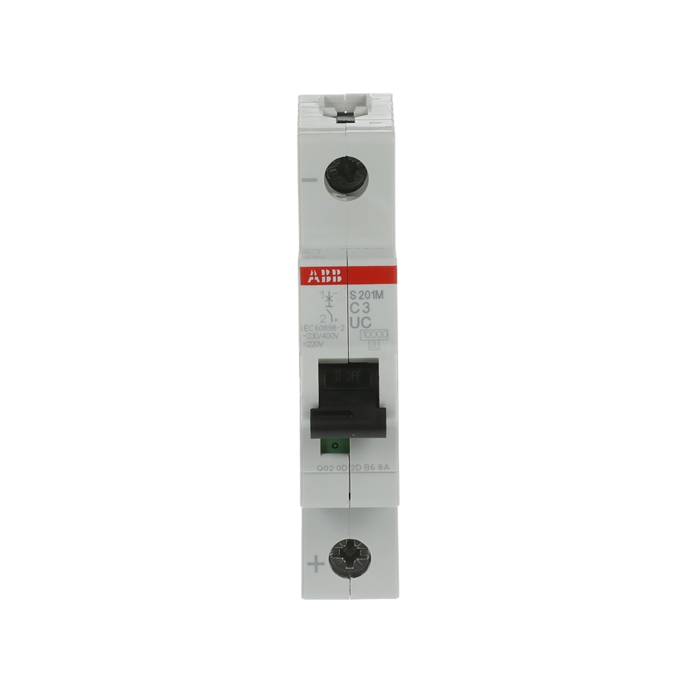 Interruttore automatico modulare S200MUC 1P 3A C AC/DC protezione circuiti elettrici domestici industriali