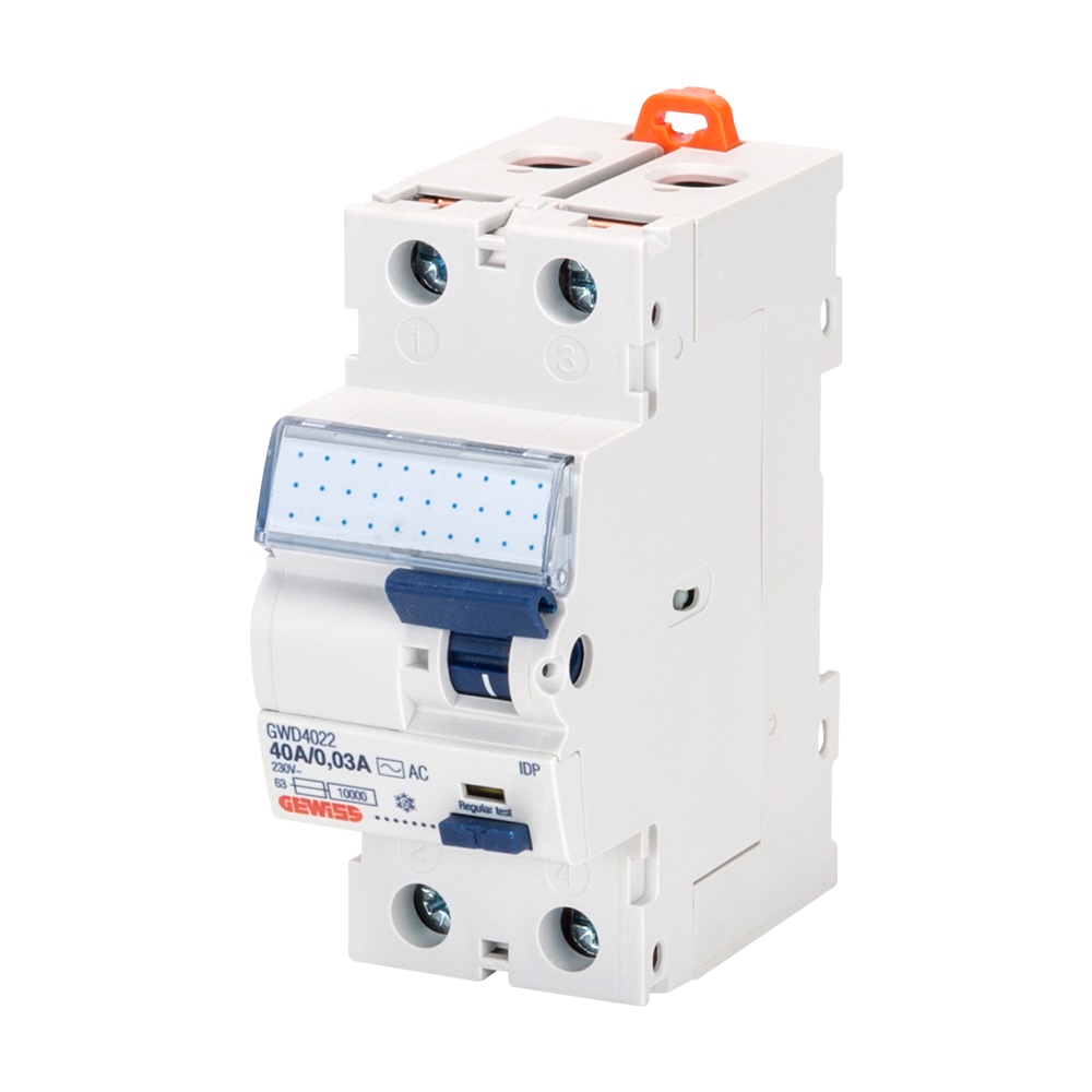 Interruttore differenziale puro 2 poli 63A tipo A[IR] 30mA 2 moduli Serie 90 RCD per protezione guasti a terra