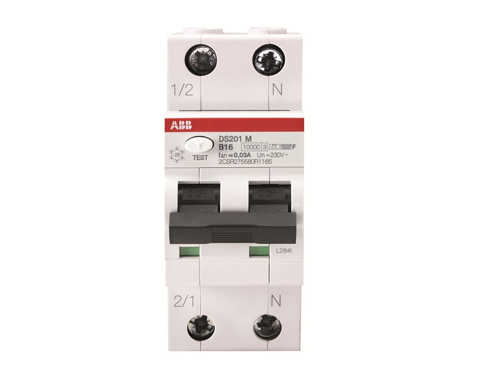 Interruttore differenziale magnetotermico DS201 M 1P+N 30mA 40A tipo F per protezione linee monofase inverter