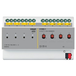 REGOLATORE 0/1-10V 4 OUT 16A KNX SE