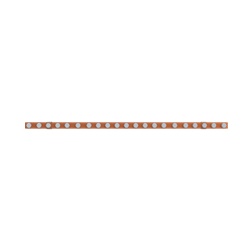 Barra orizzontale PE rame elettrolitico 20x10 mm 800 mm per impianti elettrici messa a terra