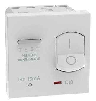 Interruttore differenziale magnetotermico 10A 10mA 1P+N uso domestico
