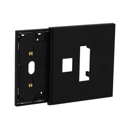 Frame elettrificato 3 moduli mostrina presa Italia + USB nero per installazione comando digitale