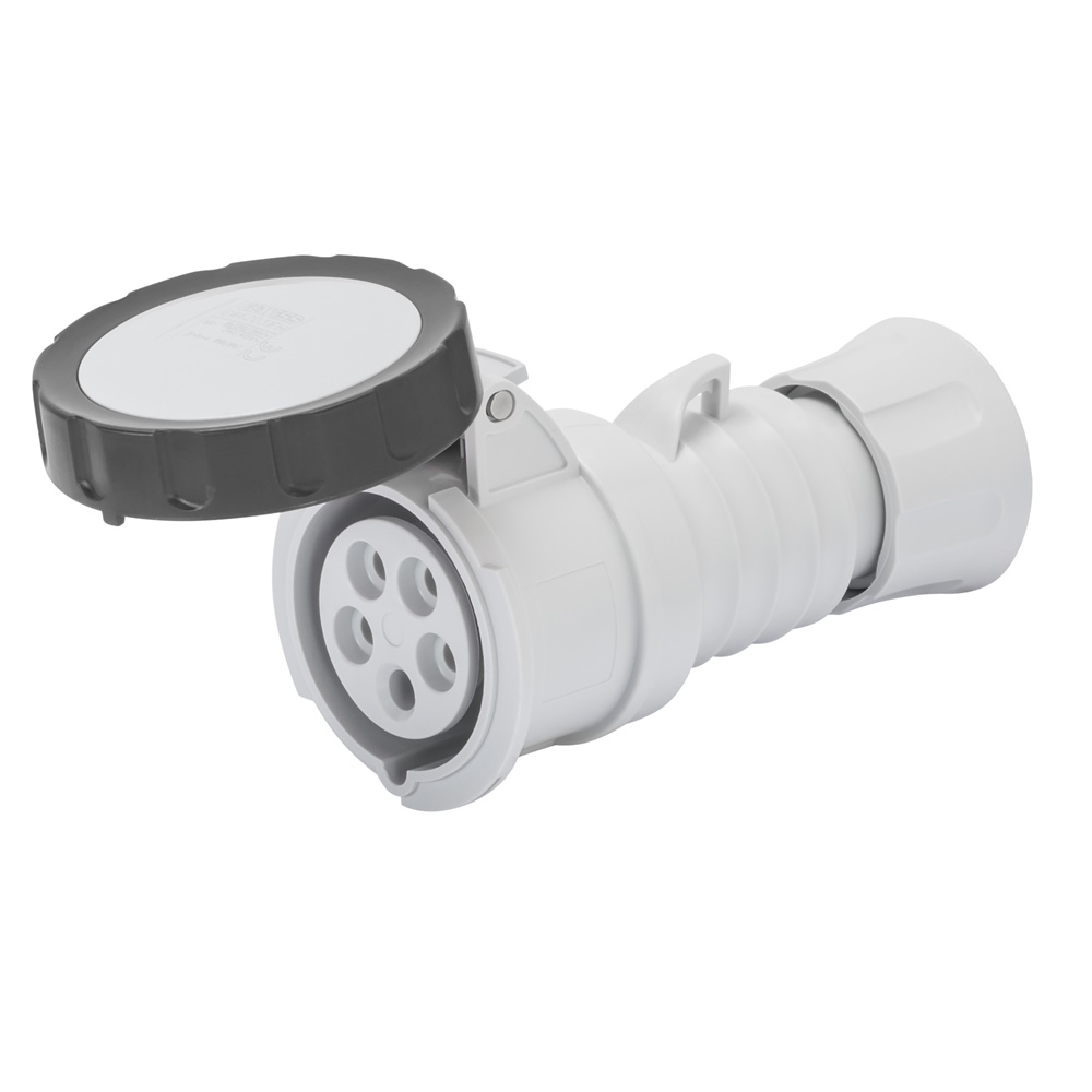 PRESA MOBILE DIRITTA HP - IP66/IP67/IP68/IP69 - 3P+N+T 16A 480-500V 50/60HZ - NERO - 7H - CABLAGGIO A VITE