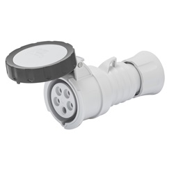 PRESA MOBILE DIRITTA HP - IP66/IP67/IP68/IP69 - 3P+N+T 16A 480-500V 50/60HZ - NERO - 7H - CABLAGGIO A VITE