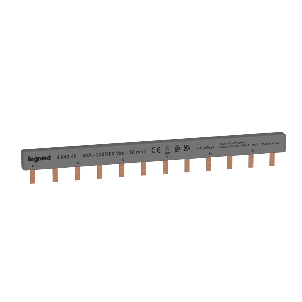 Pettine cablaggio 2 poli 12 moduli interruttori modulari BT DIN