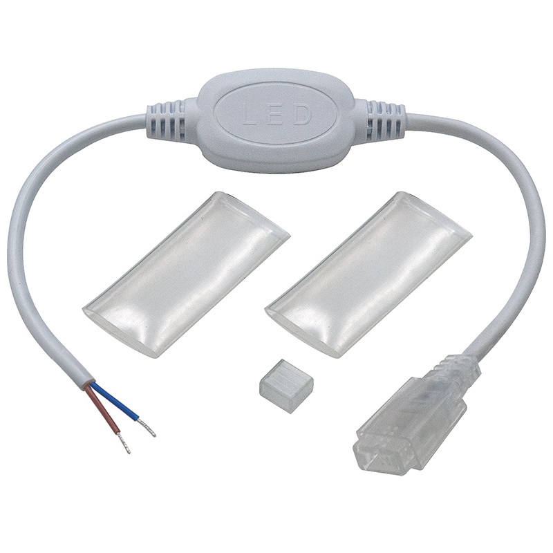 Cavo alimentazione 220V con tappo protezione per strisce LED installazioni elettriche sicure