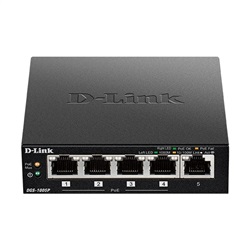 Switch Non Gestito 5 porte 1Gb PoE 60W senza Rack