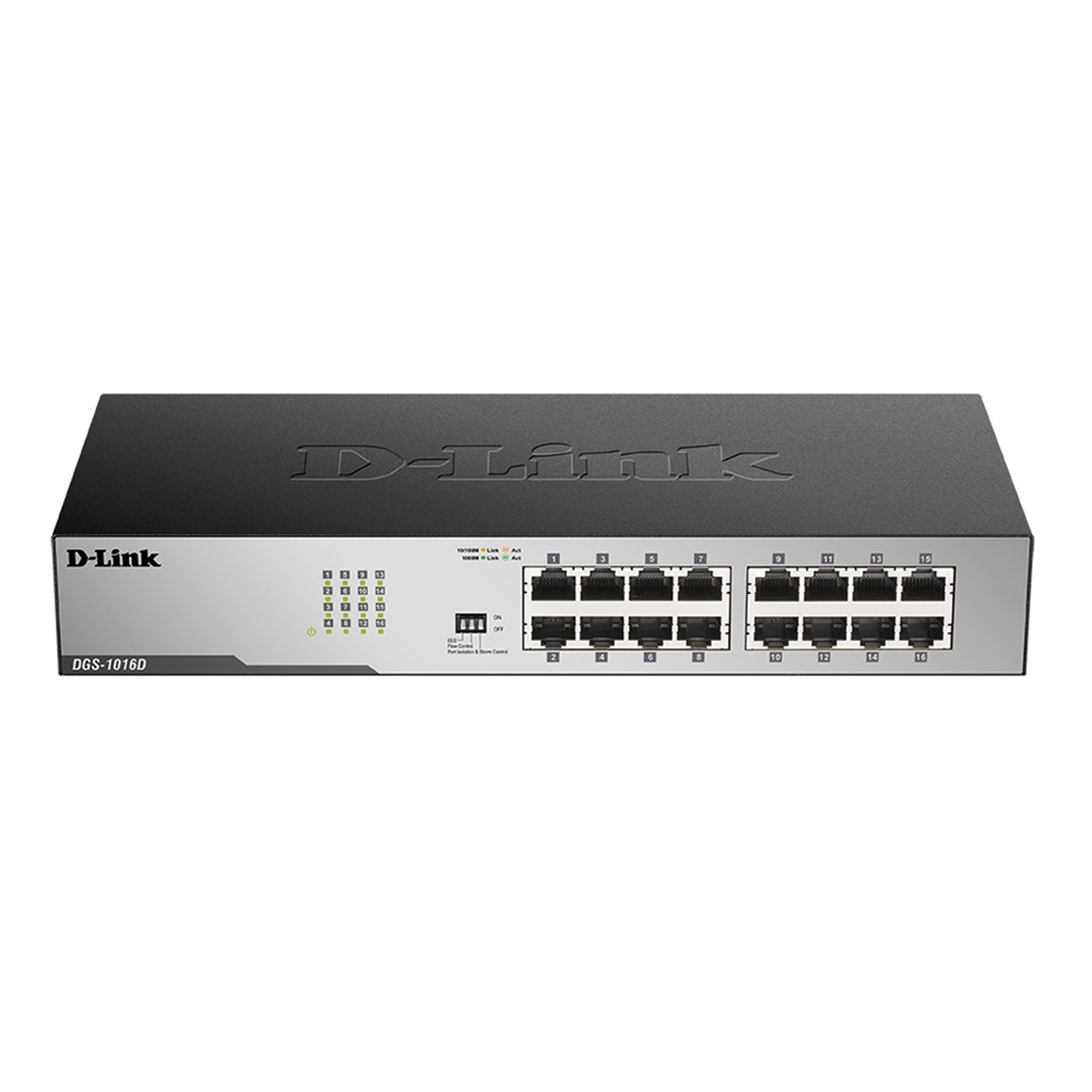 Switch Non Gestito 16 porte Gigabit Rack