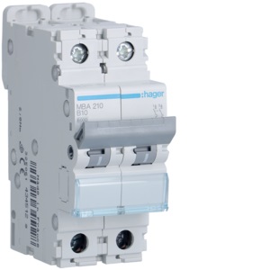 INTERR. AUTOM.2P 10A 6 KA B 2M