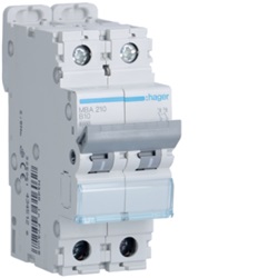 INTERR. AUTOM.2P 10A 6 KA B 2M