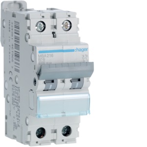 INTERR. AUTOM.2P 16A 6 KA B 2M